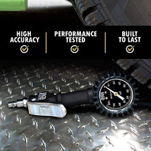 Load image into Gallery viewer, Heavy-Duty Alloy Steel Tire Inflator with Built-in Pressure Gauge - 21" Hose