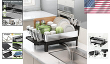Load image into Gallery viewer, 1-Tier Compact Dish Drainer with Utensil and Cup Holders for Kitchen Counters