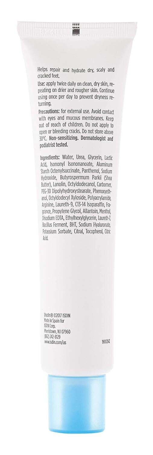 Fast Absorbing Foot Care Cream with Lactic Acid for Dry, Cracked Skin - 75ml