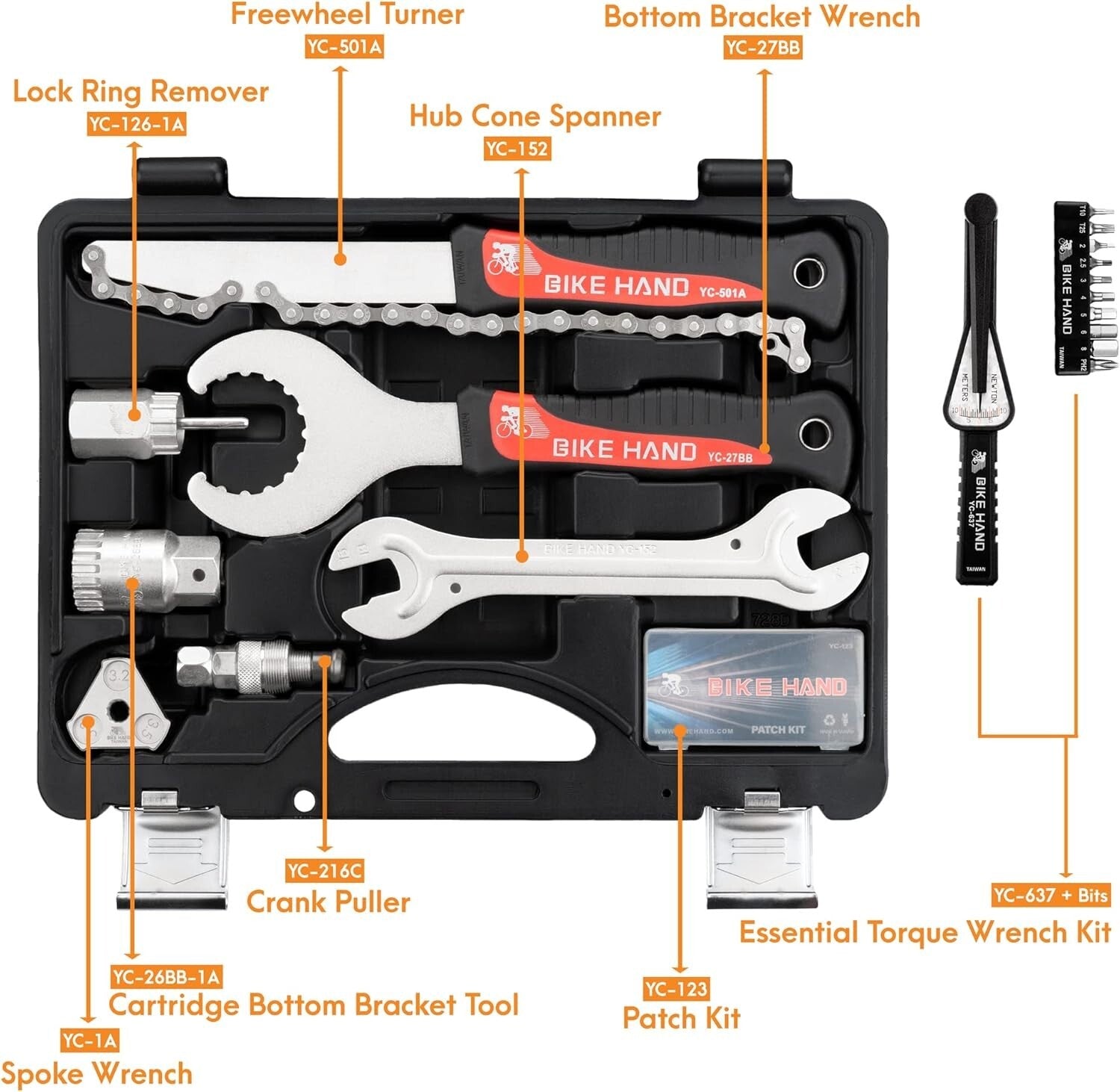 Sturdy Bike Repair Tool Set with Torque Wrench - Ideal for Mountain & Road Bikes
