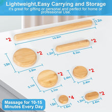 Load image into Gallery viewer, Versatile Bamboo Massage Tools Set: 12 Stones &amp; 4 Sticks for Targeted Relief
