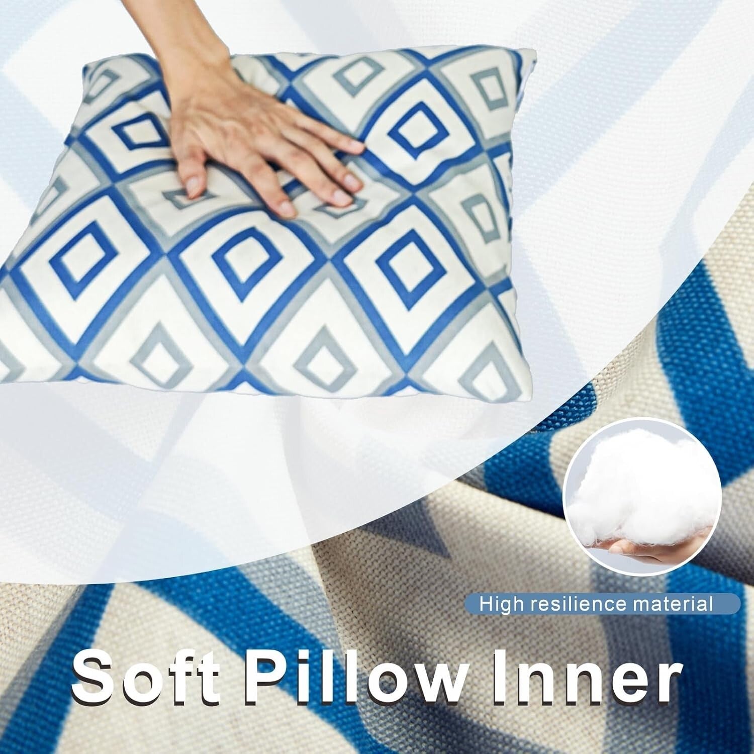 Durable Outdoor Pillows 18x18 - Waterproof and Machine Washable Set of 2