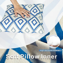 Load image into Gallery viewer, Durable Outdoor Pillows 18x18 - Waterproof and Machine Washable Set of 2