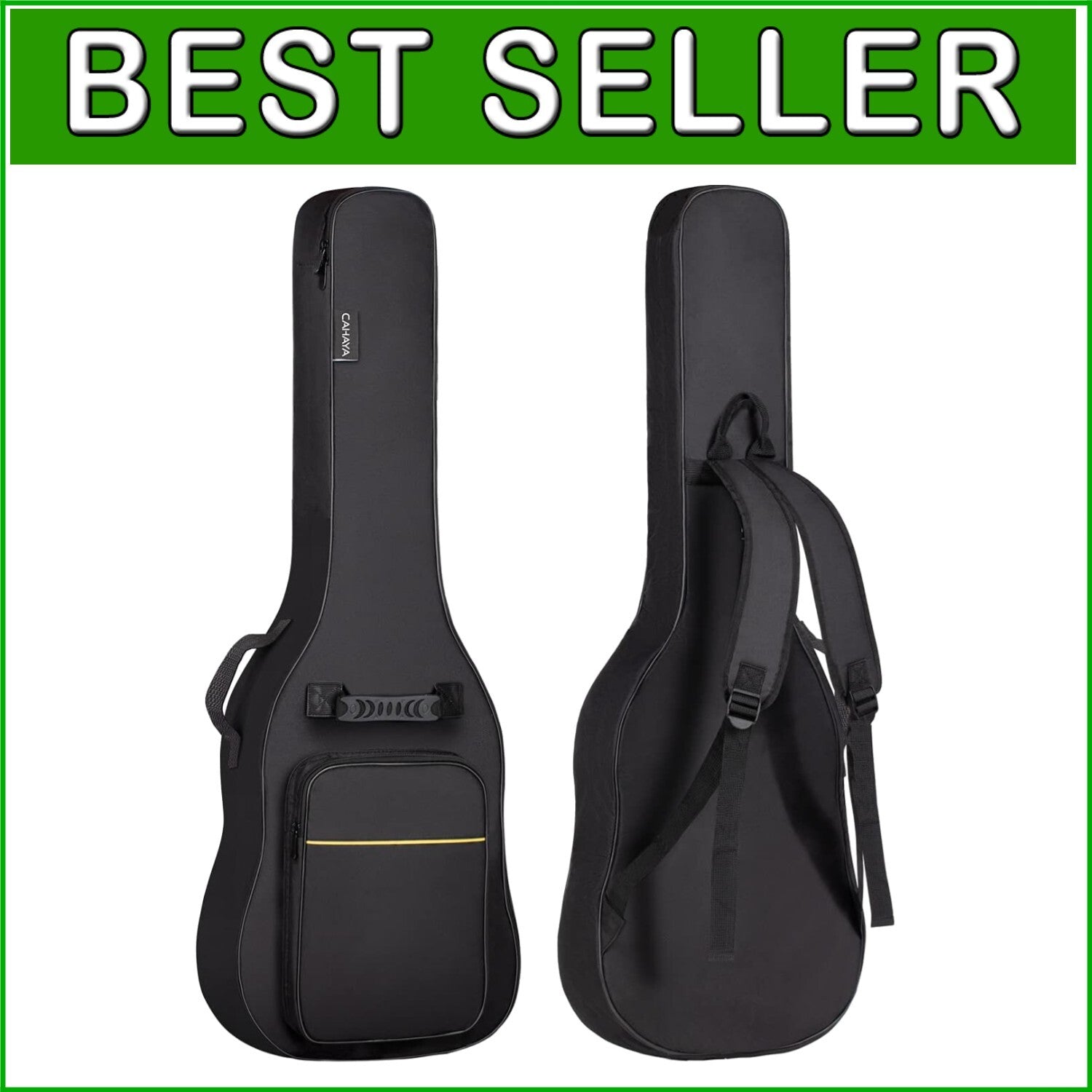 Durable 40.9'' Electric Guitar Case with Neck Fixing Strap and Padded Protection