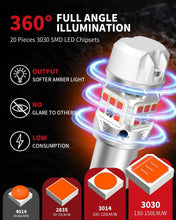 Load image into Gallery viewer, Premium 1156 Amber LED Bulbs with Intelligent IC Driver - 500% Brightness 2 Pack