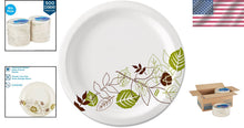 Load image into Gallery viewer, Sustainable 8.5" Medium-Weight Paper Plates - 500 Pack, Compostable &amp; Strong
