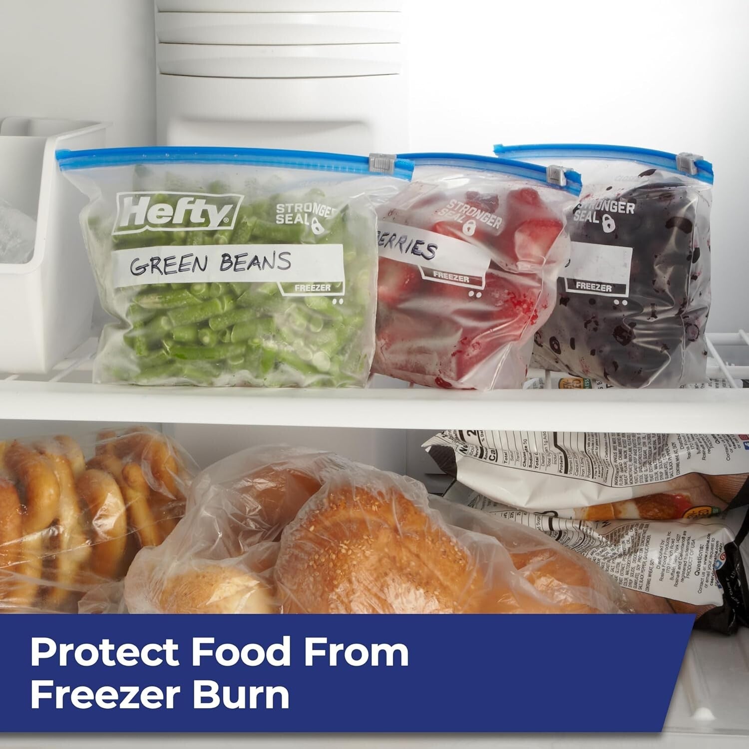 Clear Slider Freezer Bags, 35 Count Each - Durable, Food-Safe Storage Solution