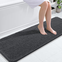 Load image into Gallery viewer, Plush Chenille Bath Mat 59x20 - Non-Slip &amp; Water Resistant for Modern Homes