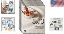 Load image into Gallery viewer, Versatile Set of 6 Black 8x10 Picture Frames for Portrait &amp; Landscape Display