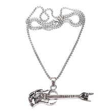 Load image into Gallery viewer, Alluring Long Black Wig with 80s Vibe - Heat-Resistant with Necklace Included