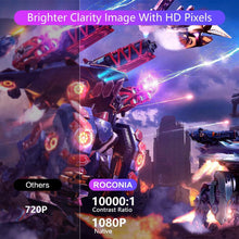 Load image into Gallery viewer, Full HD Projector with 5G WiFi &amp; 100" Screen - Perfect for Home Theater &amp; Gaming