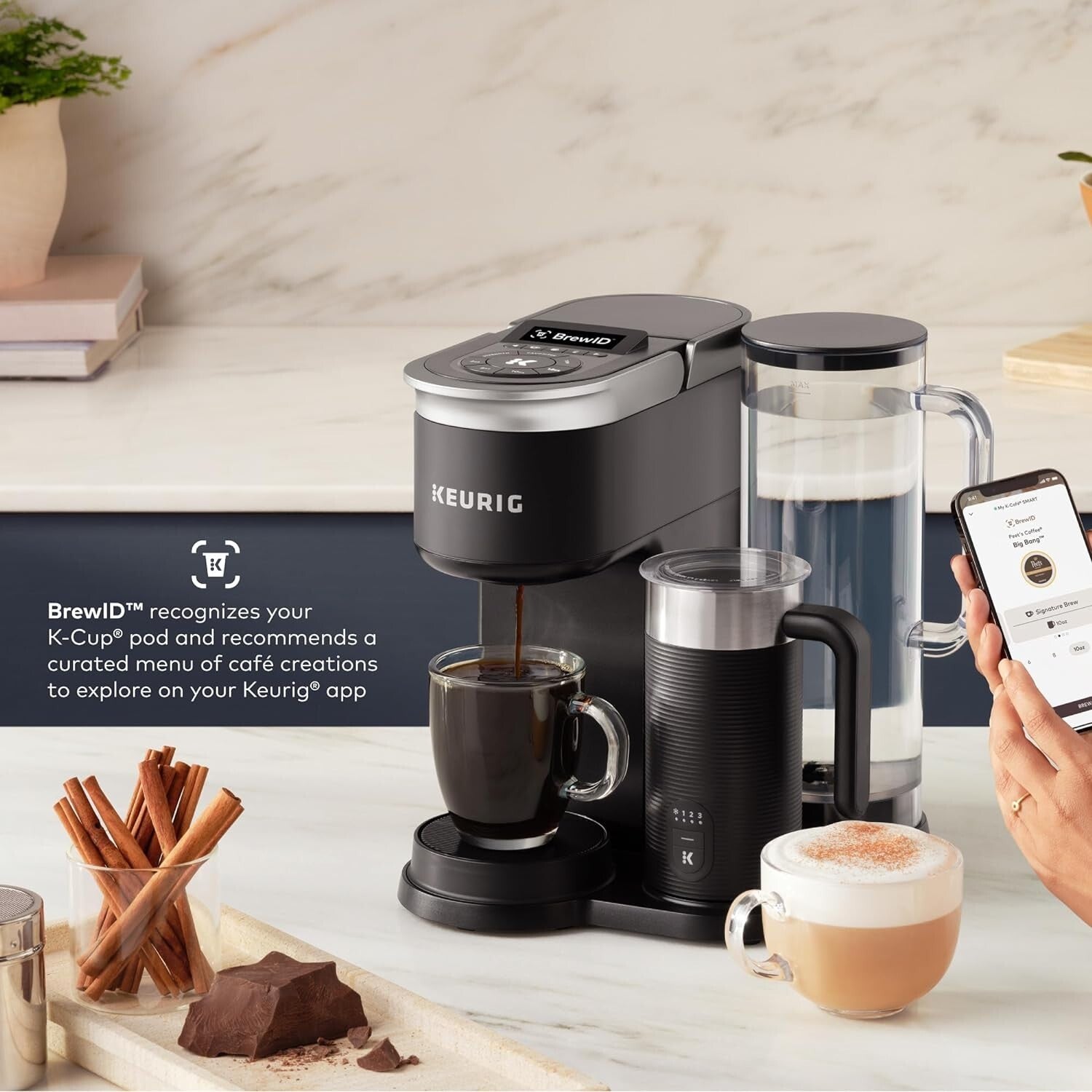 WiFi Enabled K-Cafe Coffee Brewer with MultiStream Technology - Modern Design