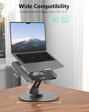 Load image into Gallery viewer, Sturdy 300% Stability Aluminum Laptop Stand for 10-17.3" Laptops with Rotator