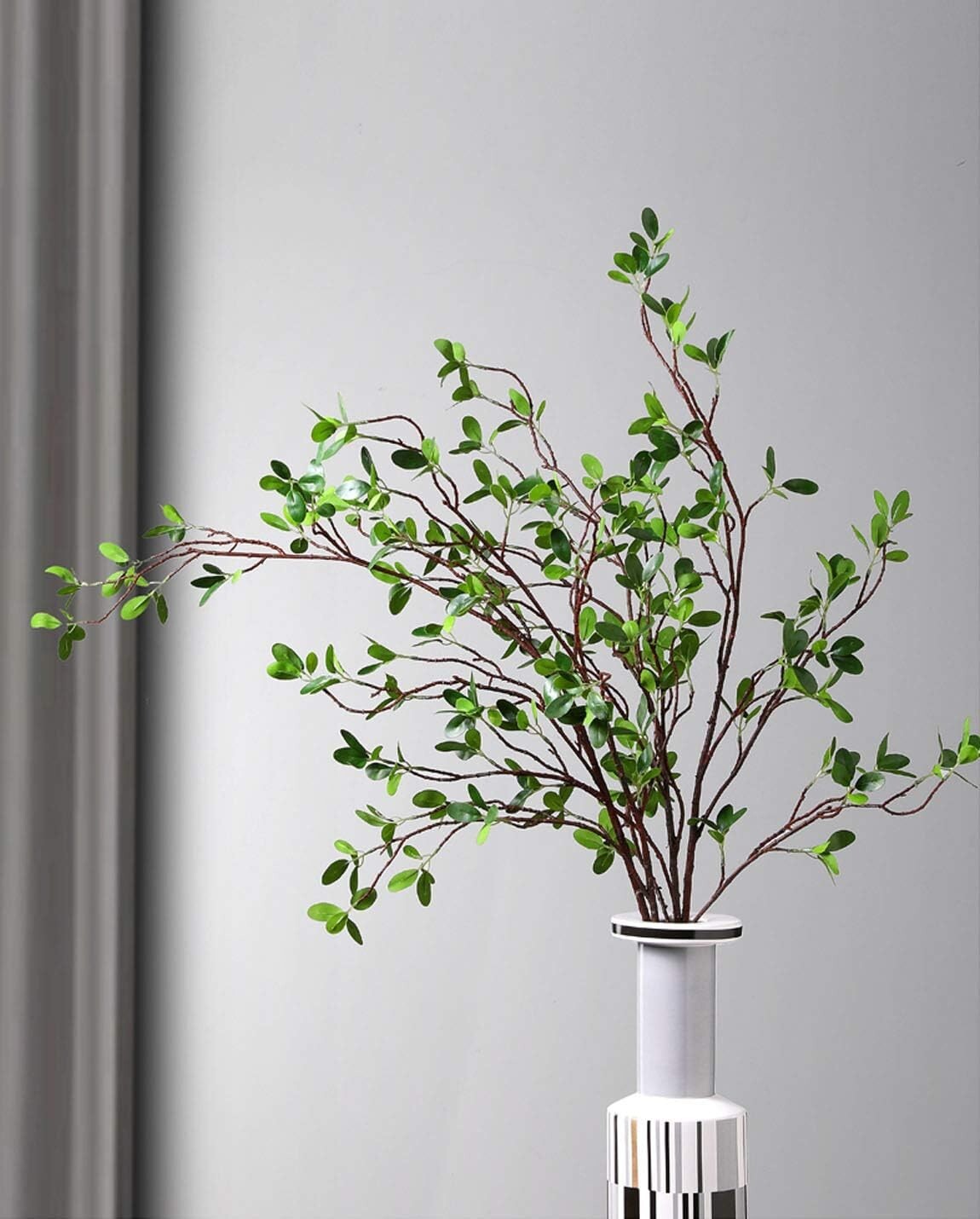 High-Quality 43.3 Inch Artificial Green Branches - 6 Pcs for Your Home & Garden