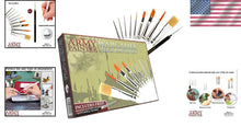 Load image into Gallery viewer, Premium Miniature Paint Brush Set for Acrylic &amp; Watercolor Artists - 10 Brushes