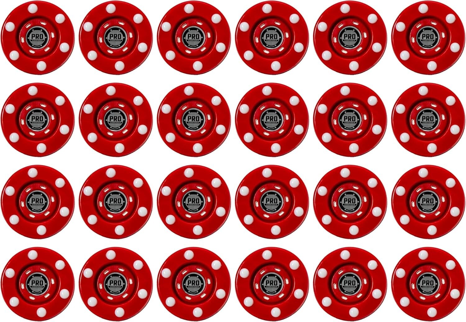 Durable 24-Pack Roller Hockey Pucks - Perfect for Street & Outdoor Games