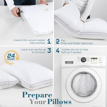 Load image into Gallery viewer, Dual Pack Standard Bed Pillows – Down Alternative, Oeko-Tex Certified Quality
