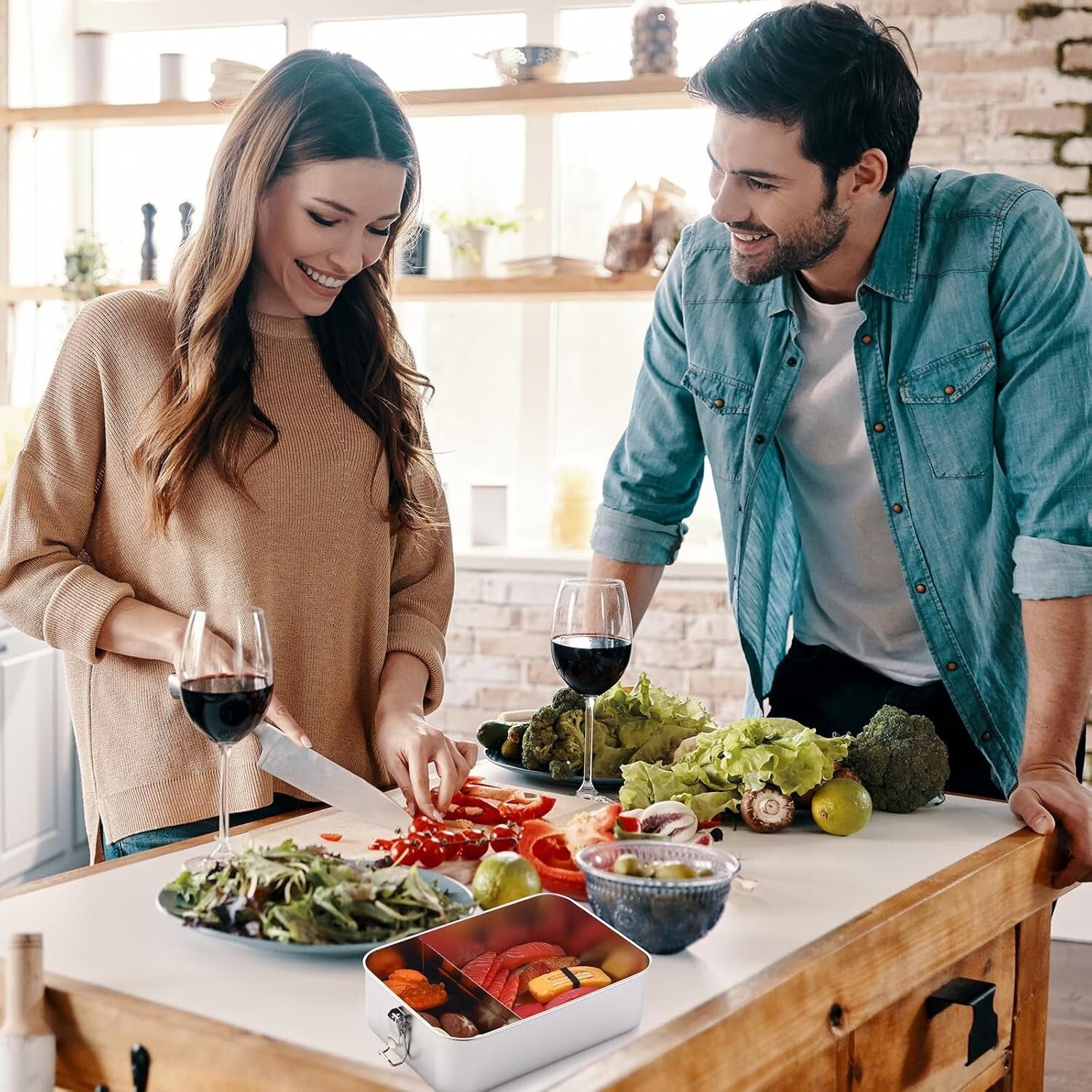 Durable 4-Pcs Leak-Proof Stainless Steel Lunch Set - Perfect for Work & Picnics