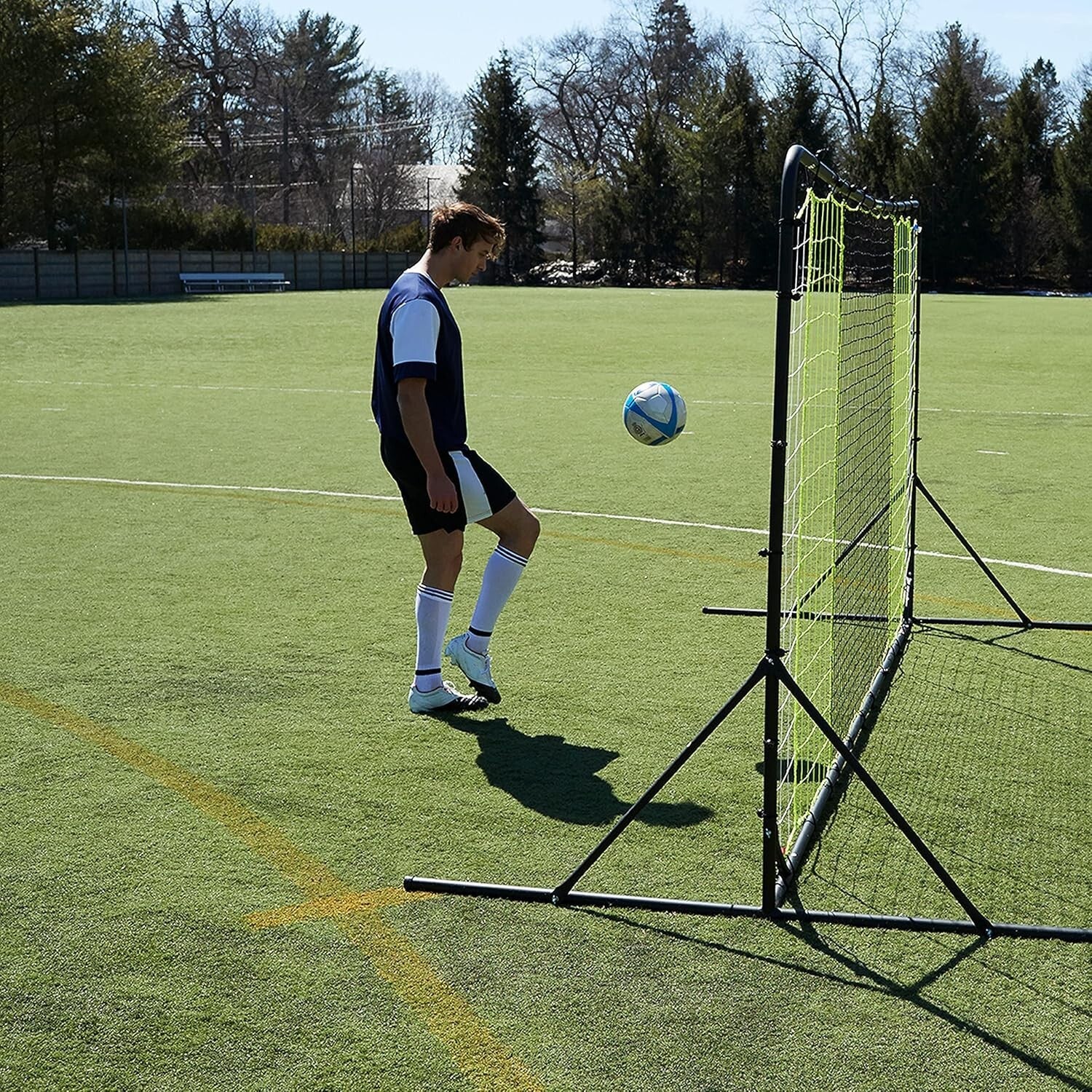Durable Soccer Rebounder - Tournament Steel Net for Training 12' x 6' & 6' x 4'