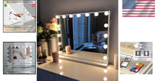 Load image into Gallery viewer, Elegant Dimmable Vanity Mirror with Touch Controls &amp; 10X Magnifying Feature