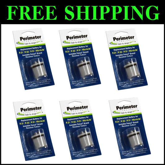 Waterproof Lithium-Ion Dog Collar Batteries - 6 Pack for Invisible Fence Systems