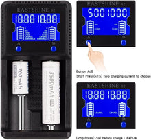 Load image into Gallery viewer, Compact Universal Battery Charger S2 with LCD Display &amp; 12V Car Adapter Included