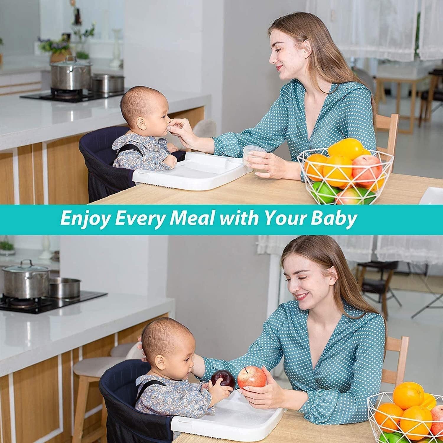 Sturdy Hook On Chair with Safety Tray for Toddler Dining - 37lbs Capacity