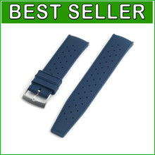 Load image into Gallery viewer, Versatile 19mm FKM Rubber Watch Strap with Stainless Steel Clasp – Quick Release