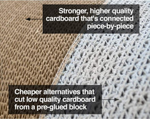 Load image into Gallery viewer, Jumbo Cat Scratcher Lounge - Stylish 39" White Cardboard Perch for Playtime