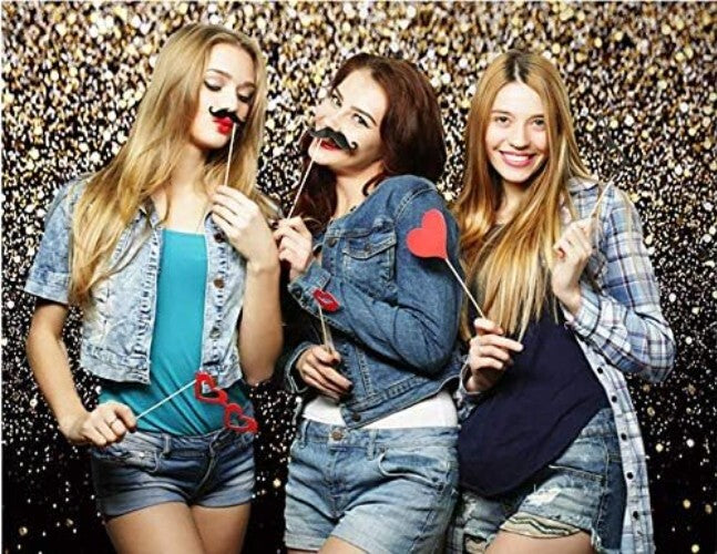 Elegant 10' x 10' Black Gold Seamless Backdrop for Perfect Photo Opportunities