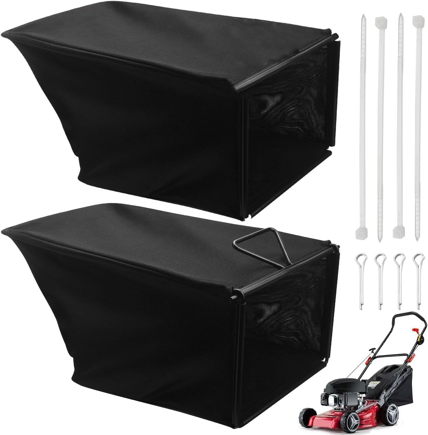 Easy-Install 2 Grass Catcher Bags & Frame Kit for Toro 22" Recycler Lawn Mowers