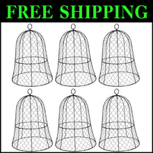 Load image into Gallery viewer, Durable 6-Pack Plant Protectors - 13" Diameter Garden Cloches Against Pests
