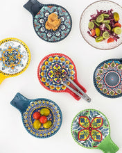 Load image into Gallery viewer, Multicolor Spoon Rest Set - Handcrafted Porcelain Utensil Holder for Cooking