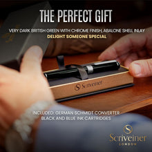 Load image into Gallery viewer, Stunning Green Black Luxury Fountain Pen - Smooth Writing, Gift Box Included