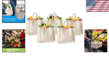 Load image into Gallery viewer, Multipurpose Reusable Shopping Bag - Heavy Duty Comfortable Canvas Tote