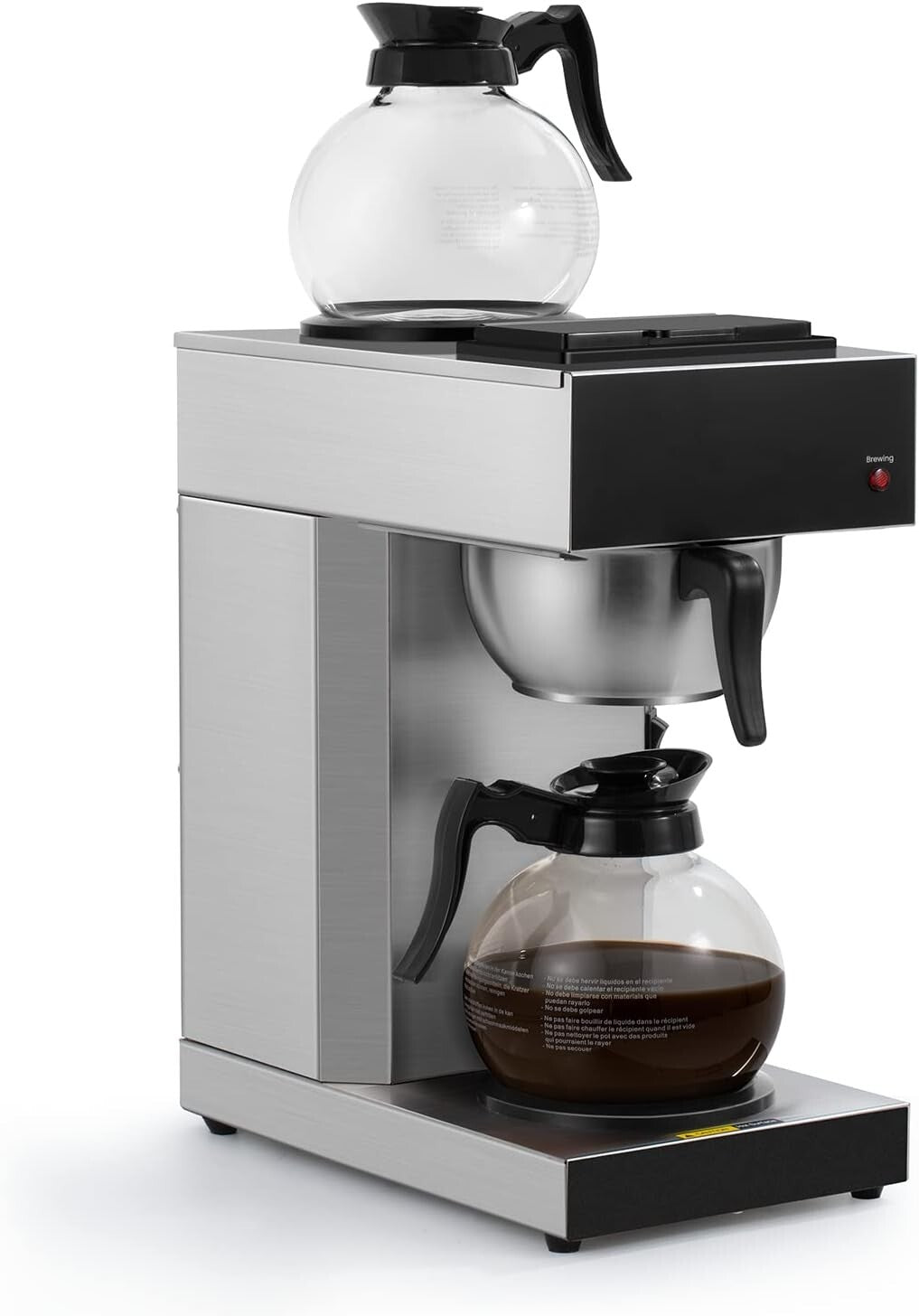 Stainless Steel 12-Cup Drip Coffee Machine - Perfect for Offices & Restaurants