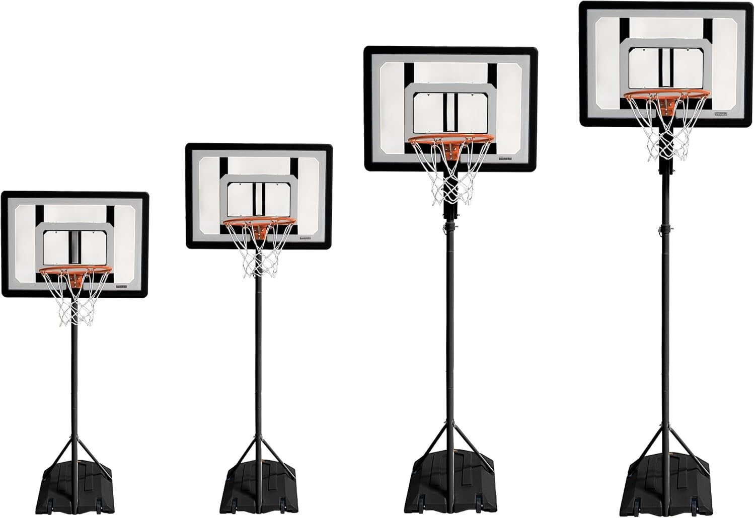 Durable Outdoor Pro Mini Basketball System with Adjustable Height and Wheels