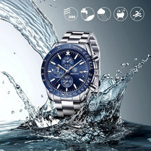 Load image into Gallery viewer, Premium Waterproof Quartz Watch for Men - Stylish Leather &amp; Luminescent Details