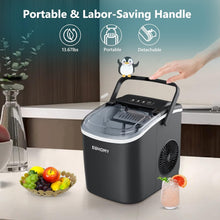 Load image into Gallery viewer, Effortless Portable Ice Maker: 9 Ice Cubes in 6 Mins, Perfect for Home &amp; Camping