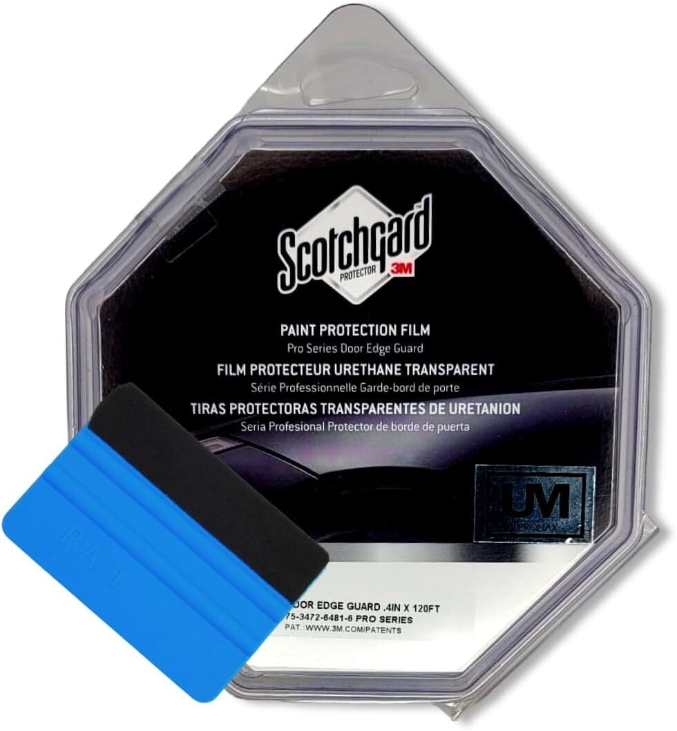 Universal Invisible Door Edge Protector Film - Clear Urethane Roll 0.4" x 40yd