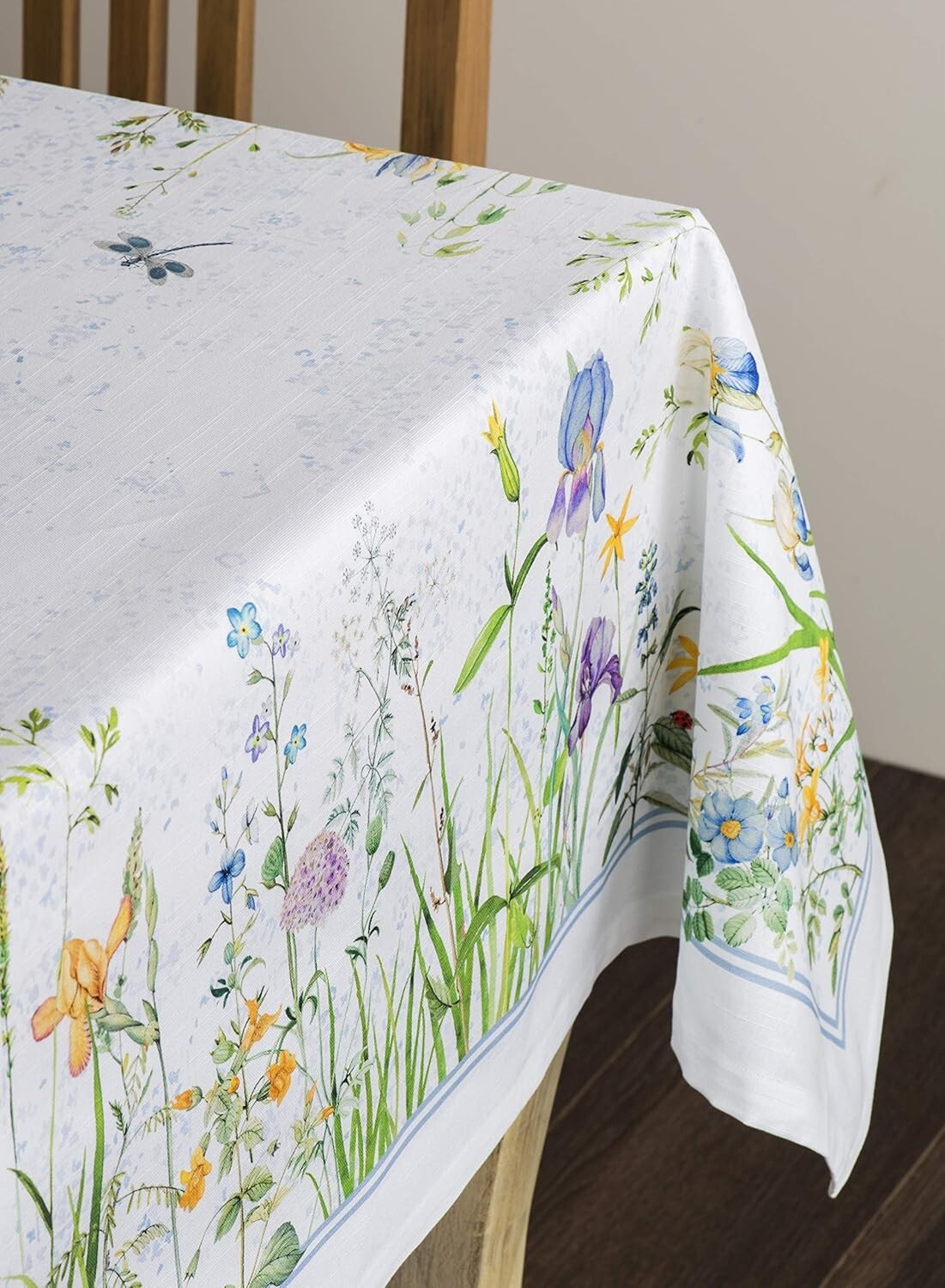 Elegant 100% Cotton Floral Tablecloth - 70 x 90 Inches, Perfect for Weddings