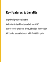 Load image into Gallery viewer, Durable 4-6 Feet Adjustable Yellow Lanyard for Enhanced Safety and Positioning