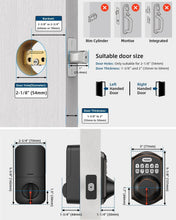 Load image into Gallery viewer, Smart Keyless Entry Deadbolt Lock with Keypad - Easy Install - Oil Rubbed Bronze
