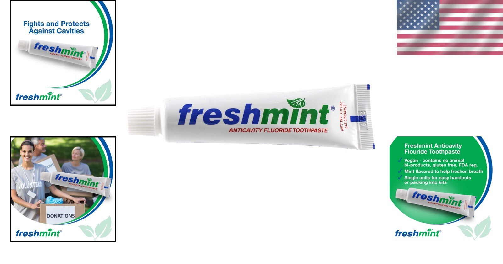 Eco-Friendly 144 Pack Fluoride Toothpaste Tubes – Ideal for Guest Amenities