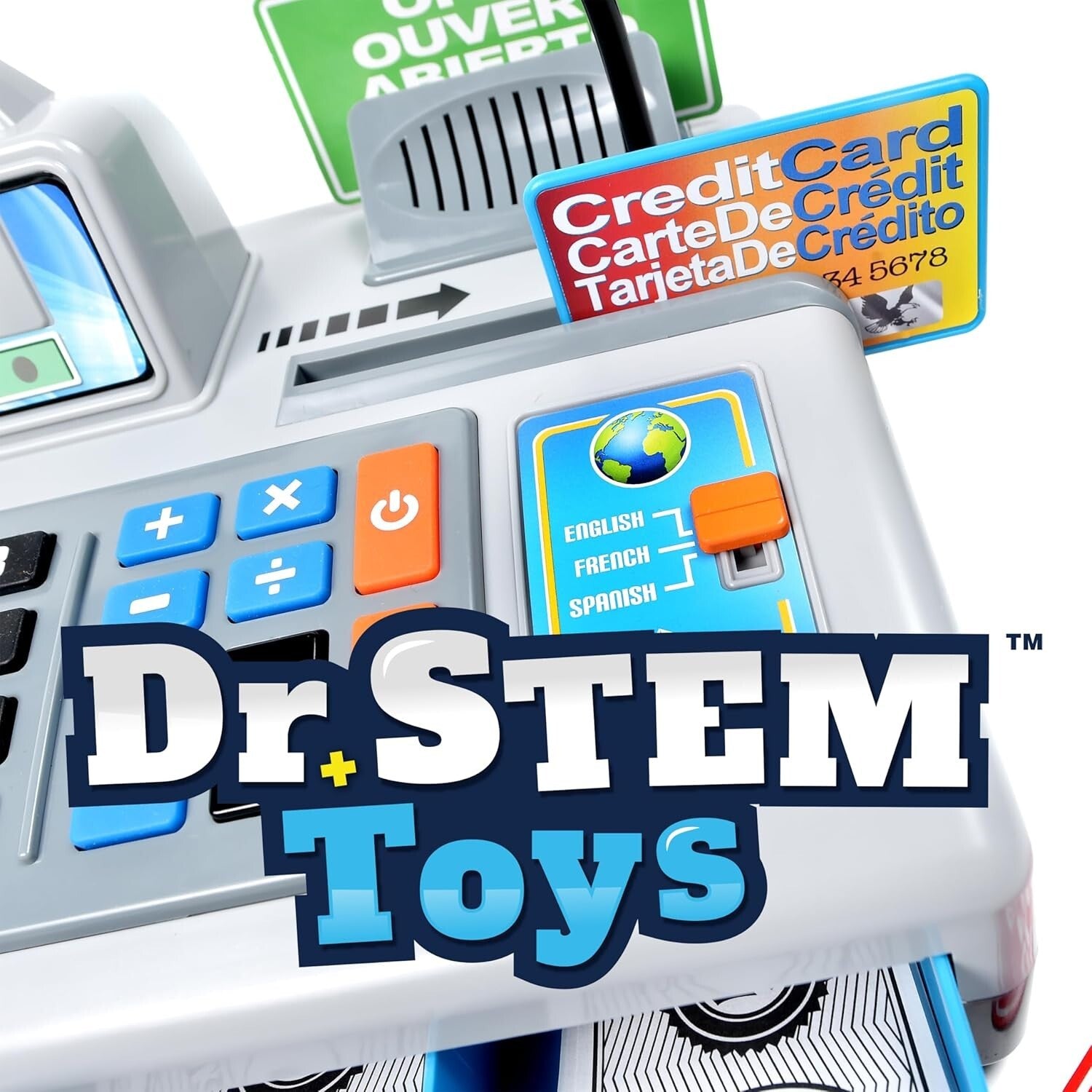 Durable Cash Register Play Set: 69 Pieces with Interactive Voice and Languages