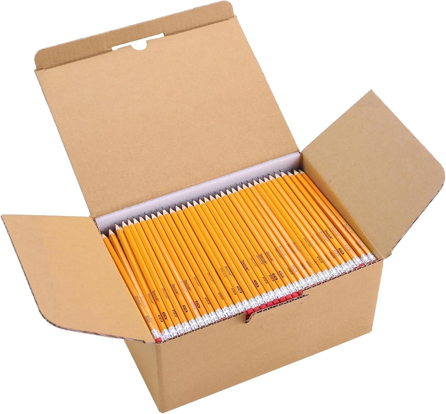 576 Count Yellow Wood-Cased HB Pencils - Pre-Sharpened for Effortless Writing