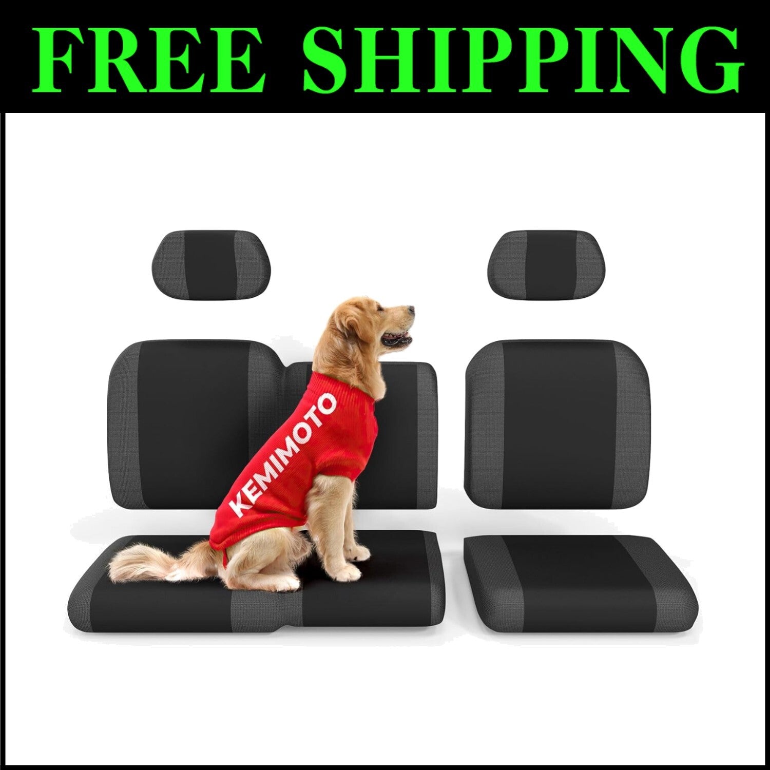 Scratch-Resistant UTV Seat Cover Set with Headrest for Polaris Ranger XP 1000