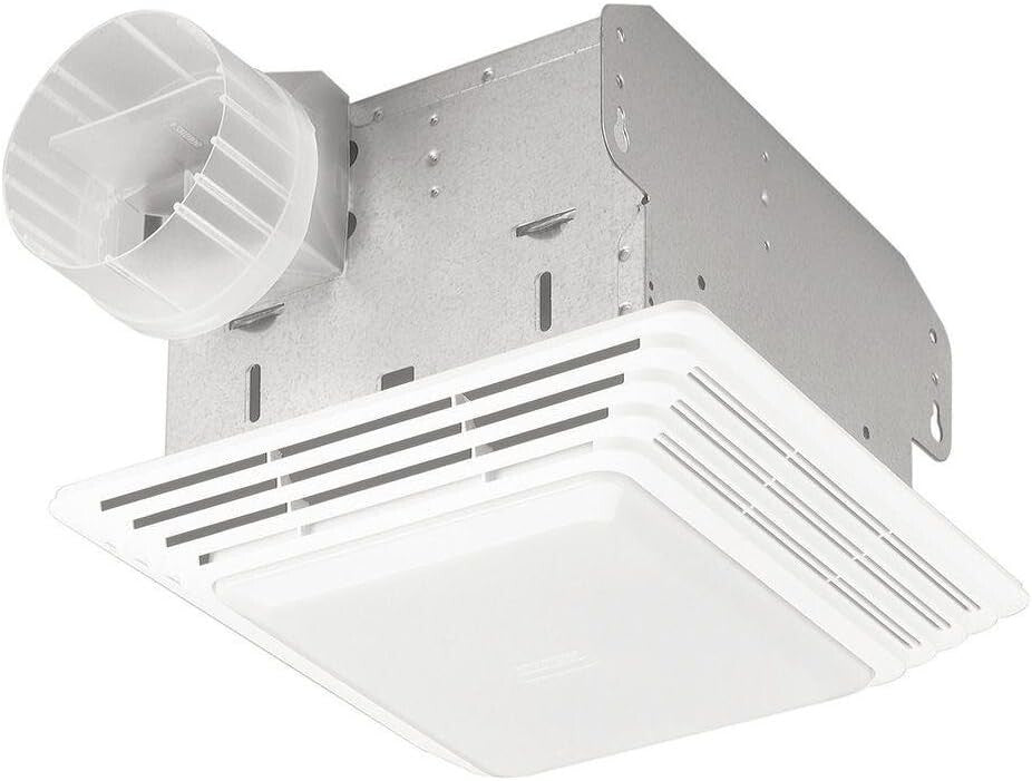 Dual Function Bathroom Fan & Light Combo, 50 CFM, Easy DIY Installation