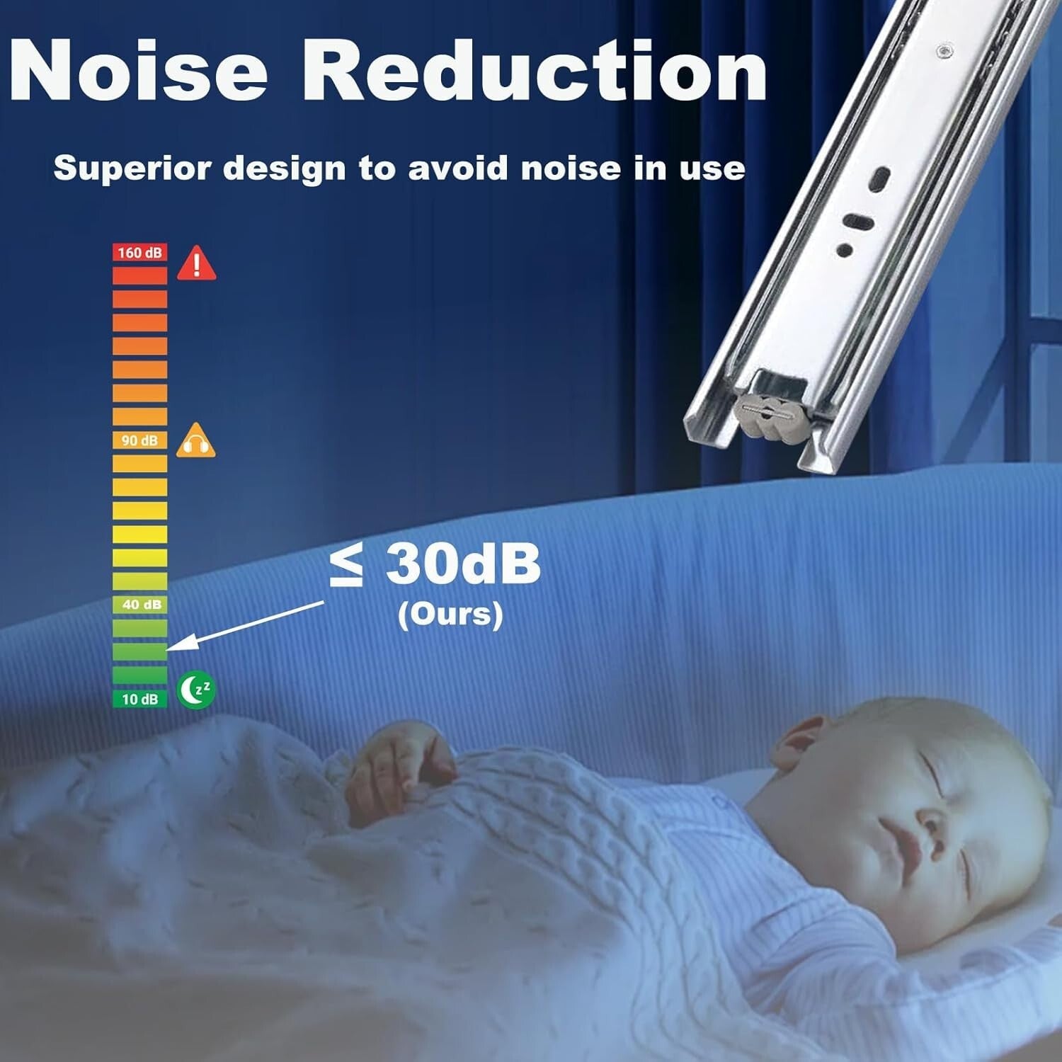 10 Pairs of 18 Inch Heavy-Duty Ball Bearing Drawer Slides - Full Extension