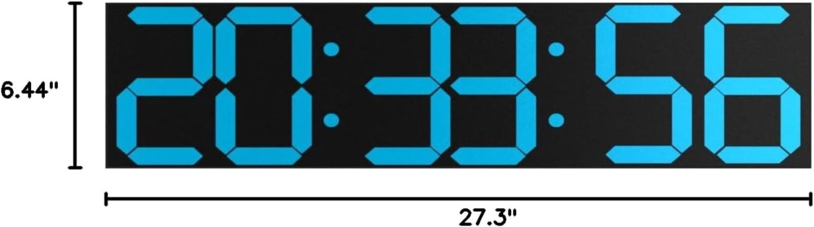 Multifunctional Ice Blue Digital Clock with Countdown Timer & Loud Alarm